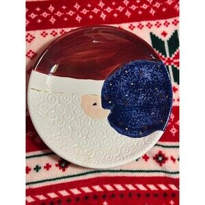 Santa Candy Dish By Giftcraft Christmas Holidays Serving Decor Crescent Moon